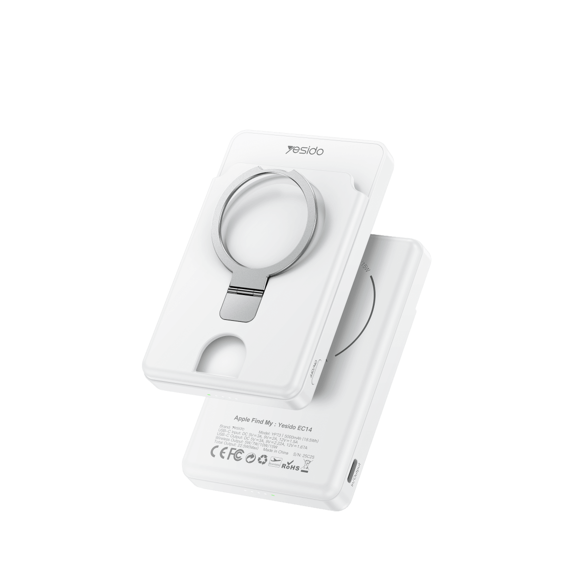 Yesido YP73 5000mAh 15W Magnetic Wireless Power Bank