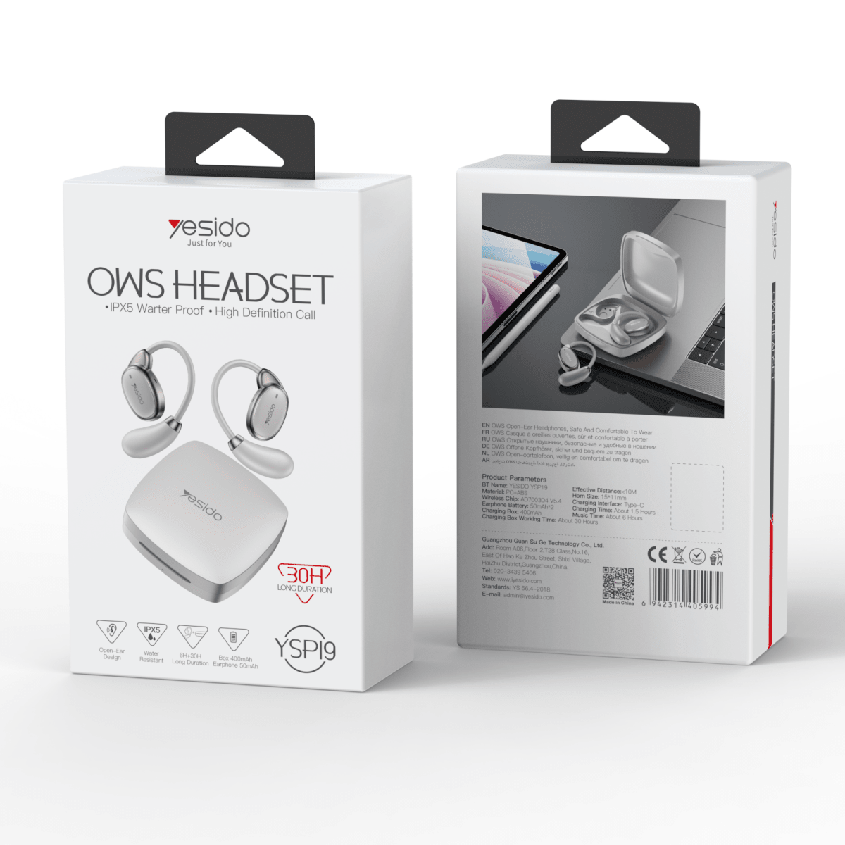 Yesido YSP19 OWS Open - Ear Wireless Headset